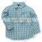 New arrival little boy clothes short sleeve boys fancy shirts lattice boy shirt