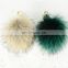 Fluffy hand made real raccoon fur ball pompom keychain bag charm