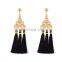 Fashion Jewelry Bohemian Earring Women Long Red Tassel Fringe Dangle Earring