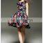 High quality sleeveless super dress fashion elastic waist dress summer 2016