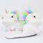 Hot Selling Unicorn Design Plush Soft Animal Slippers