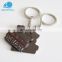 Wholesale antique black nickle metal blank key chain Custom Made Cheap High End Metal Keychain metal Keyring