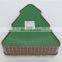 2017 new packaging tin Custom Christmas tree shaped tin can