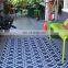 pp Material Patio Carpet Floor Mat Black and White Moroccan Rugs
