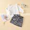 RTS Long Sleeves Sweater Leopard Skirt Girls' Clothing Sets Kids Fall Clothes 2020