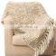 High quality stock products decorative 50*60'' woven throw blanket with tassels