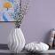 Irregularity Paper Folding Whirlwind Gear White Custom Made Ceramic Vase Bottle Art Decoration
