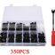 350PCS Auto Plastic Push Pin Rivet Bumper Trim Clips Fastener Kit 18 Sizes