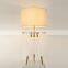 Simple living fabric table lampshade three-legged table lamp sublimation
