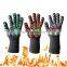 Hot sale 1472 F heat insulation anti-scalding BBQ barbecue silicone gloves