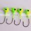 Commercial various colors lead treble fishing jig head hook