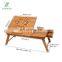 Bamboo Laptop Desk Adjustable Portable Breakfast Serving Bed Tray with Tilting Top Drawer for Surfing Reading Writing Eating