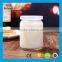 Clear Round Embossed Heart Shape Glass Pudding Bottle With Plastic Cap