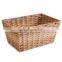 New Arrival Rectangular Washable Rattan Straw Woven Storage Basket Desktop Sundries Sorting Storage Woven Basket