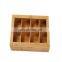 8 Compartments Bamboo Tea Bag Organizer Storage Box Sugar Coffee Bag Caddy Organizer Case With Lid Pantry Organizer