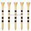 OEM wholesale high quality premium logo bullet shaped eco friendly golf wooden bamboo tees for boys 7-12 scale mark