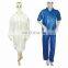 Greetmed disposable short sleeve non woven unisex custom blue colored medical dental white lab coat