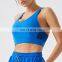 Strong Supportive Racerback Front Opening Polyester Spandex Plain High Support Fitness Padded Front Zip High Impact Sports Bra
