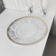 Wedding Dinning Plates Glass Clear Silver Plastic Gold Charger Plates for Wedding Party Supplies Decoration