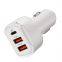 3A 3 Ports Car Charger Type C And USB Charger QC 3.0 With Qualcomm Quick Charge 3.0 Technology