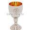 NICKEL HAMMER GOBLET WITH GOLD FINISH INSIDE MANUFACTURE