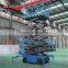 four wheels mobile scissor electric lift platform / hydraulic aerial work platform