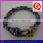 fashion stainless steel gold clasp 550 bow shackle for paracord bracelet