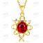 Gold Plating Jewalries Nacklaces Flower Shape Hollow Necklace