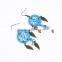 Yiwu Wholesale India Handmade Fashion Small Multicolored Dream Catcher Gold Jewelry Earrings In Zinc Alloy Jewelry