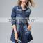 EUROPEAN NEWEST POPULAR DESIGN POLO NECK DENIM LADIES/WOMEN'S DRESSES