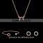 Fashion Austrian Crystal Circle Jewelry Sets Party Gold Pendant Necklace Drop Earrings For Women