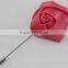 Silk Rose Flower Corsage Long Pin Brooch For Men's Suits Wedding occasion