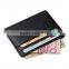 black and pink pu business card holder