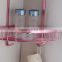 Durable pink color brass bathroom shelves corner storage rack 62906