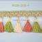 Double color tassel hanging ear lace