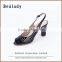 Wholesale italian high heel 8.0cm rubber sole patent leather strip sandals women shoes