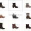 000049 China Wholesale Women Ankle Boots Cow Suede Lace Up Low Heel Women Winter Boots