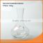Clear handmade round single glass decanter with ice hole