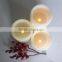 Wax coat flameless 3 piece pillar battery operated christmas candle set