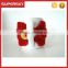 V-165 Modern red cable hand knitted sleeve cosy cup mug sweater/button sweater/cup accessory