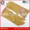 HELILAI Yellow Cute Wool Gloves with Lace Decoration Soft Wool Gloves for Lady