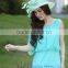 Vintage Women Dress Church Wedding Kentucky Derby Wide Brim Green Racing Hat