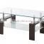 Hot sale glass coffee table with mdf egs