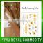 Fashion Fake Body Jewelry Golden Metallic Temporary Tattoo