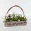 Hot selling nice handmade artificial flower arrangements in wooden basket