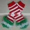 Wholesale boutique kaiya Baby christmas knitted Chevron Ruffle Leg Warmer
