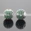 8mm Green Luster CZ Crystal Beads Jewellery Round 24k Cubic Zirconia Disco Balls