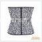 Newest Printing 100% Latex Underbust waist training corset with 9 steel bone 3 hook