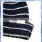 100% cotton stripe knit women beanie/knitting patterns hats/custom knit beanie