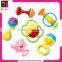 2015 newest product fancy hand bell plastic baby rattle